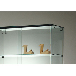 Volglas vitrine Nova 6 met rail LED verlichting