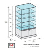Volglas vitrine met draaideur-onderkast Nova 6DK zonder verlichting