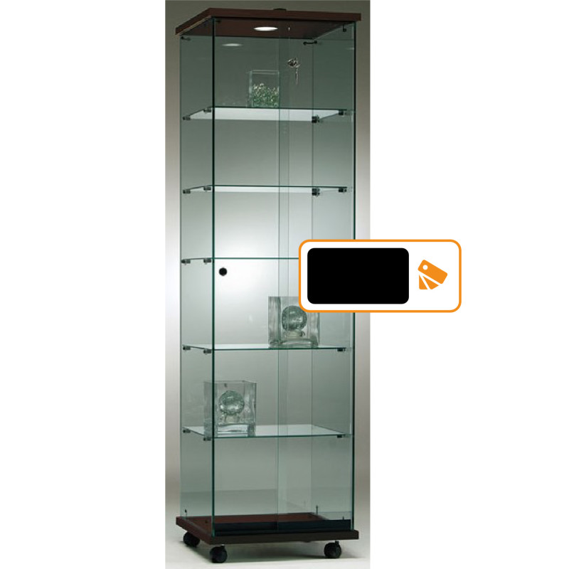 Volglas vitrine Elegance 5 met plafond LED verlichting