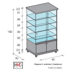 Volglas vitrine met...