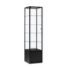 Aluminium Trendline vitrine 500x500x2000 met onderkast zonder verlichting