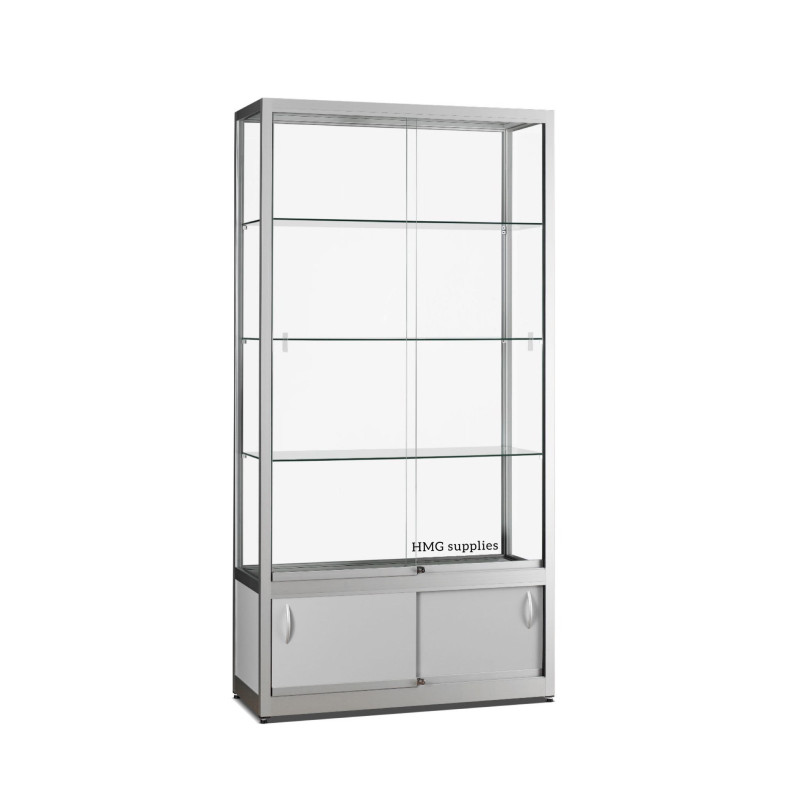 Aluminium Trendline vitrine 1200x400x2000 zonder verlichting