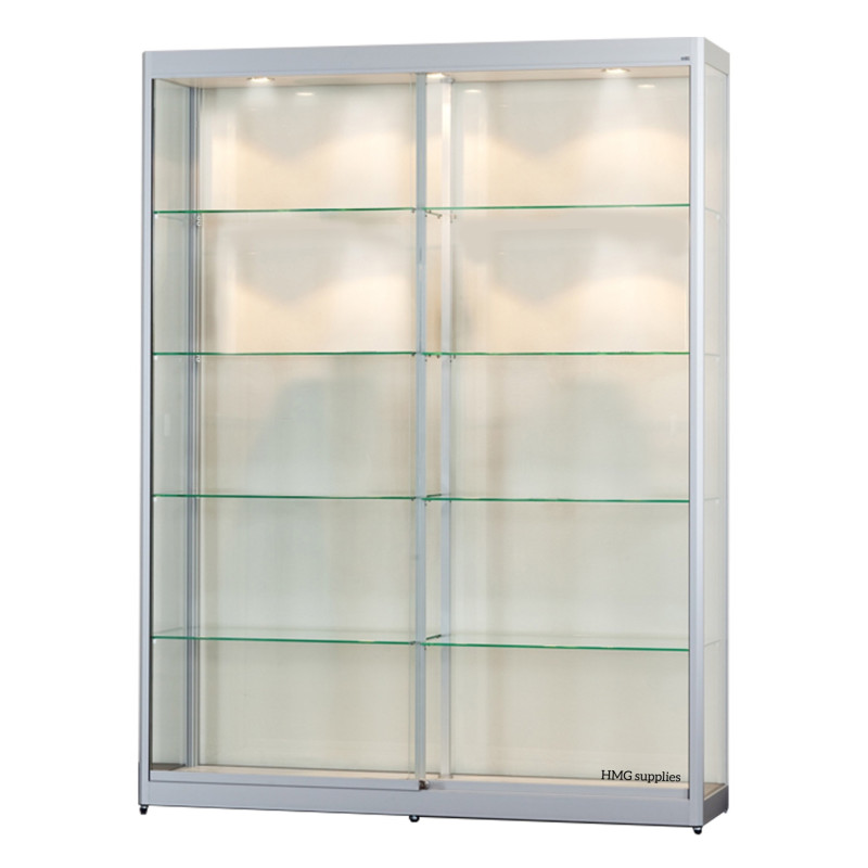 Aluminium Trendline vitrine 1500x400x2000 zonder verlichting