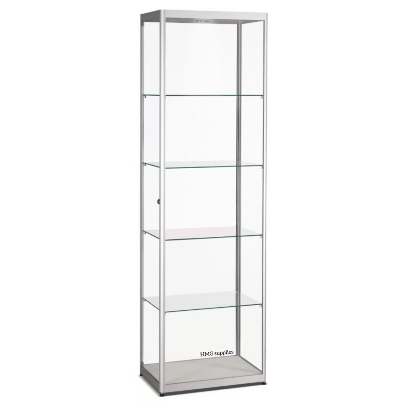 Aluminium Trendline vitrine 600x400x2000 met plafond verlichting