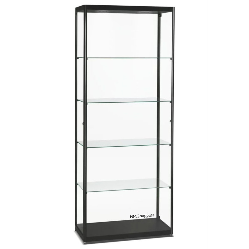 Aluminium Trendline vitrine 800x400x2000 met plafond verlichting