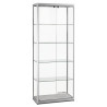 Aluminium Trendline vitrine 800x400x2000 met 2 deuren en plafond verlichting