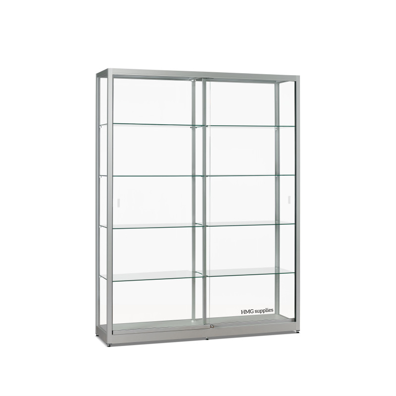 Aluminium Trendline vitrine 1500x400x2000 met plafond verlichting