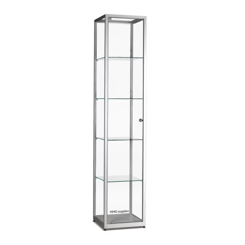 Aluminium Trendline brandwerende vitrine 400x400x2000 zonder verlichting