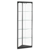 Aluminium hoekvitrine Highlight 500x2000 met rail verlichting