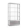 Aluminium vitrine Highlight 1000x400x2000 met onderkast en rail verlichting