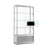 Aluminium vitrine Highlight 1000x400x2000 met onderkast en rail verlichting