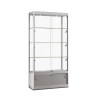 Aluminium vitrine Highlight 1000x400x2000 met onderkast, plafond en rail verlichting