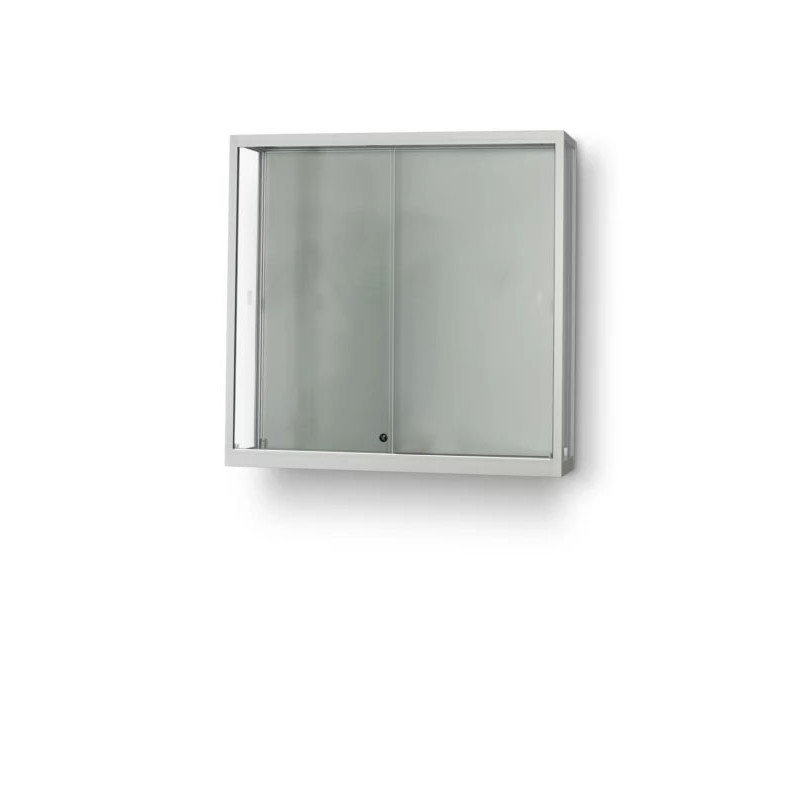 Aluminium wandvitrine Presentation 1000x300x1000 zonder verlichting