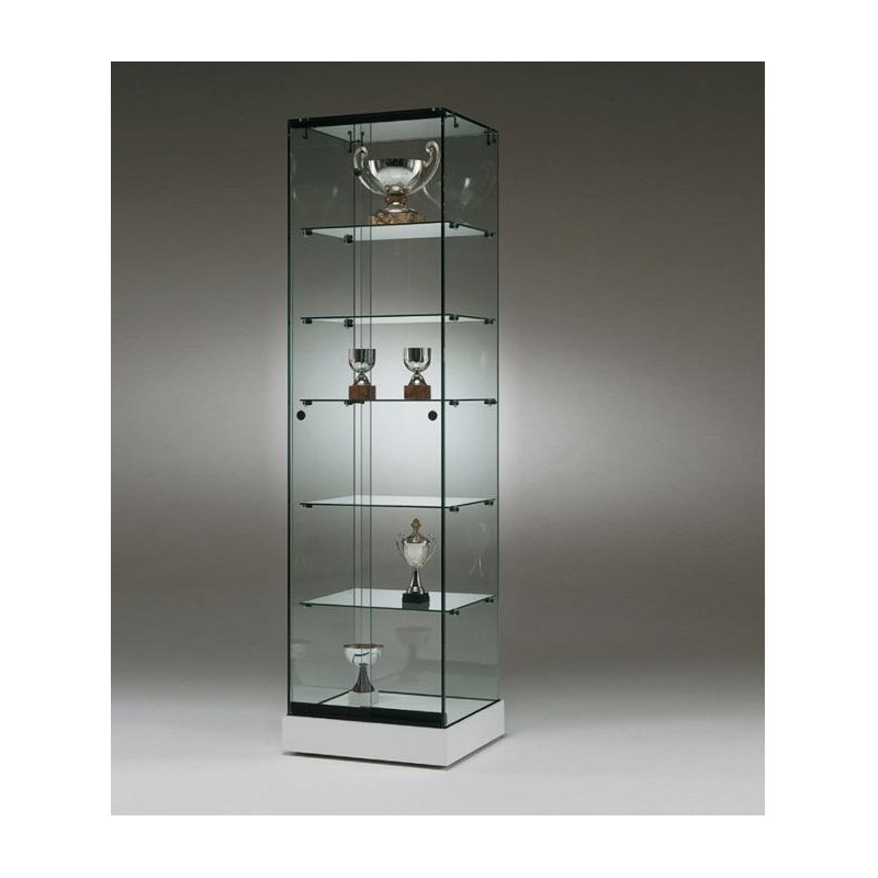 Volglas vitrine Nova 5 met rail LED verlichting