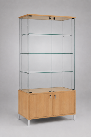 Volglas vitrine met onderkast Cubic 92K