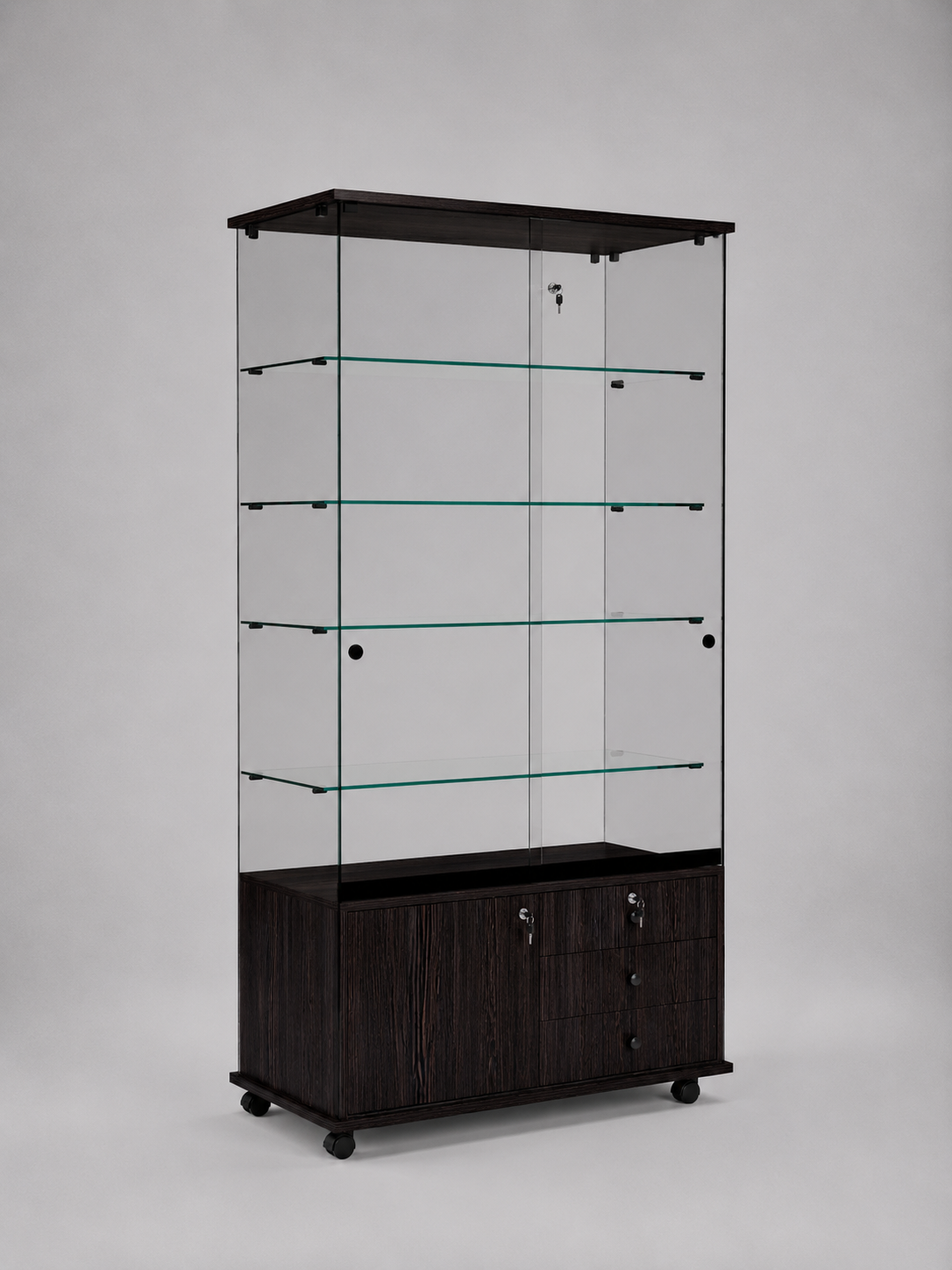 Volglas vitrine met combi-onderkast Elegance 6C