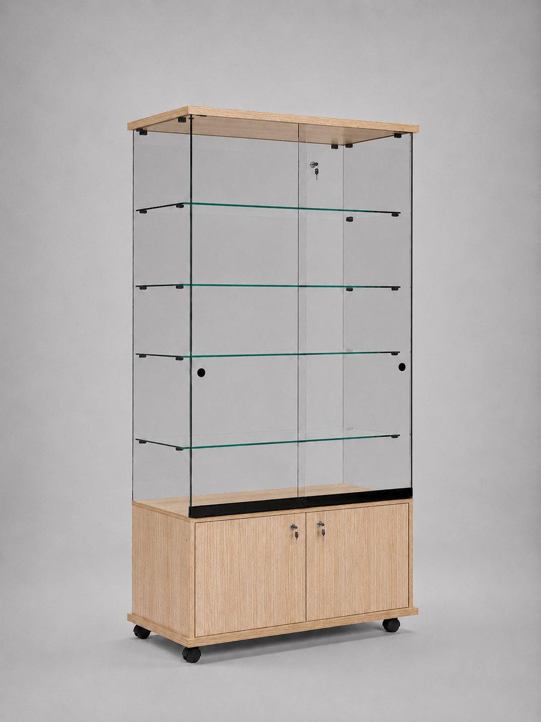 Volglas vitrine met draaideur-onderkast Elegance 6DK