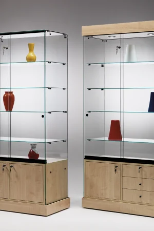 Volglas vitrine met combi-onderkast Nova 6C