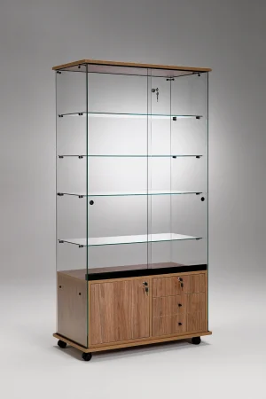 Volglas vitrine met combi-onderkast Elegance 6C