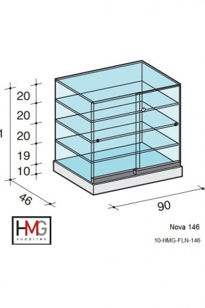 Volglas toonbankvitrine Nova 146T