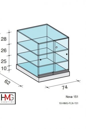 Volglas toonbankvitrine Nova 151T 