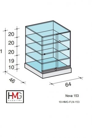 Volglas toonbankvitrine Nova 153T