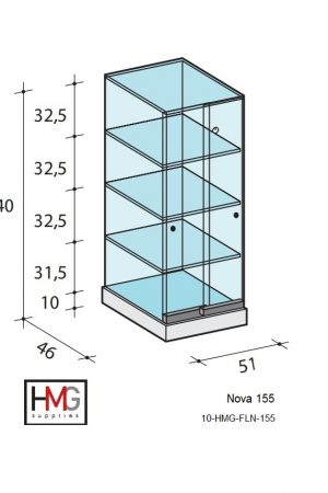 Volglas cabinet vitrine Nova 155