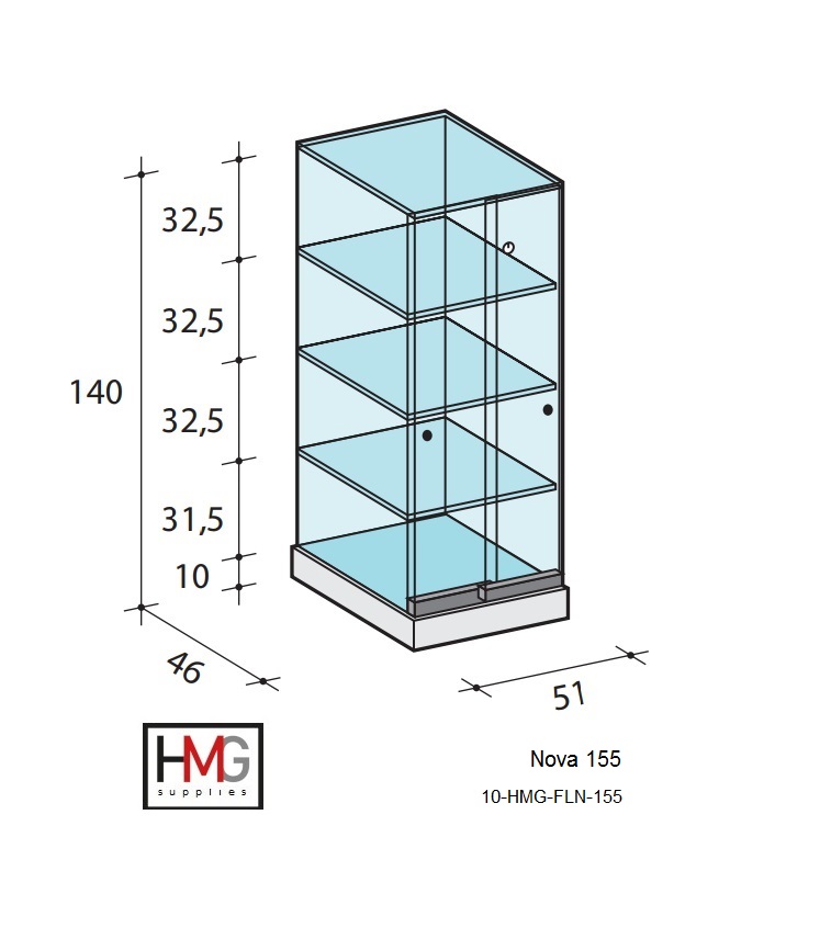 Volglas cabinet vitrine Nova 155