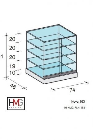 Volglas toonbankvitrine Nova 163T