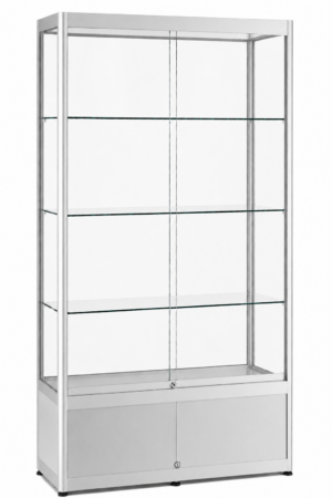Aluminium vitrine met onderkast Essential 1000K