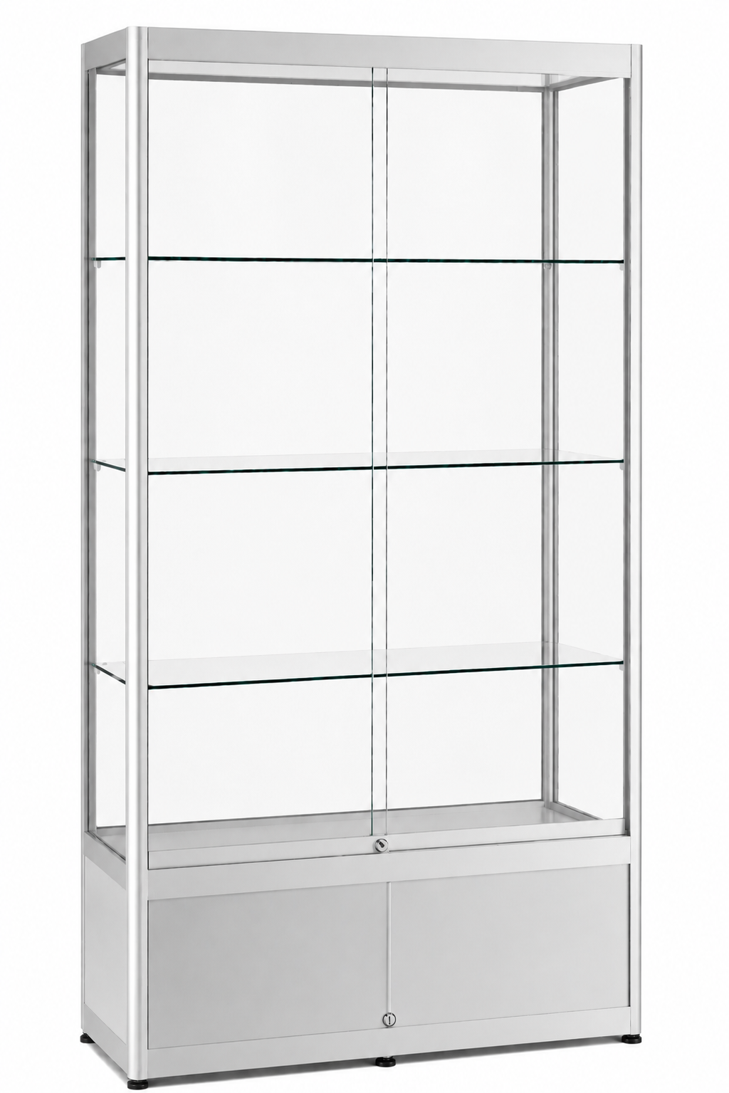Aluminium vitrine met onderkast Essential 1000K