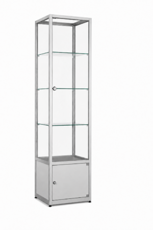 Aluminium vitrine met onderkast Essential 500K