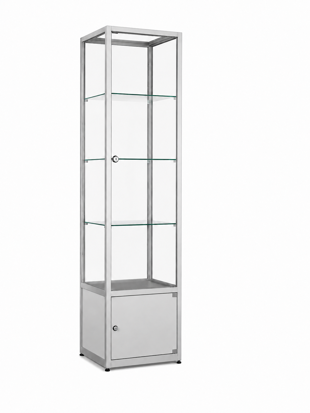 Aluminium vitrine met onderkast Essential 500K
