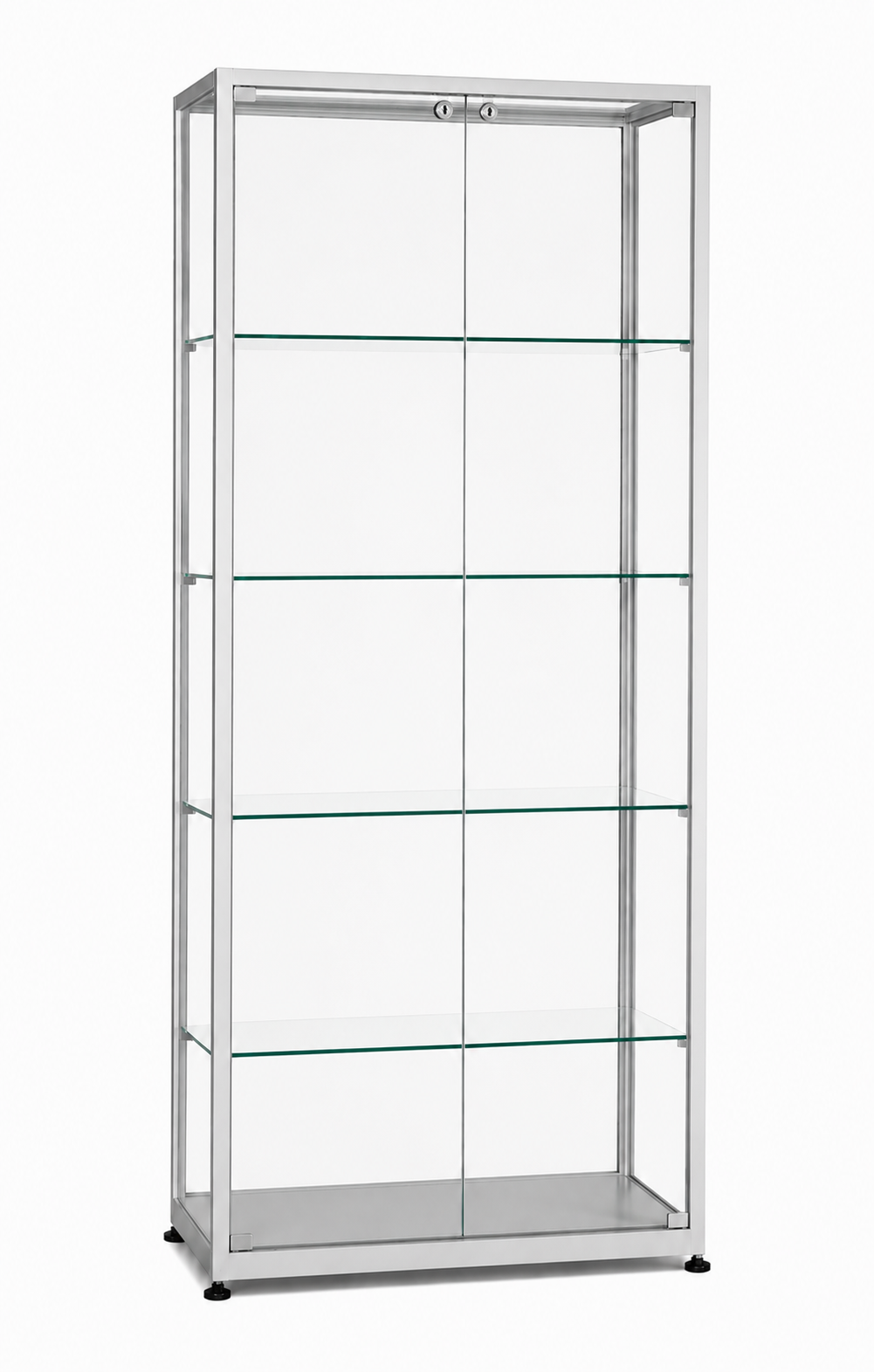 Aluminium vitrine dubbele deur Essential 800D2