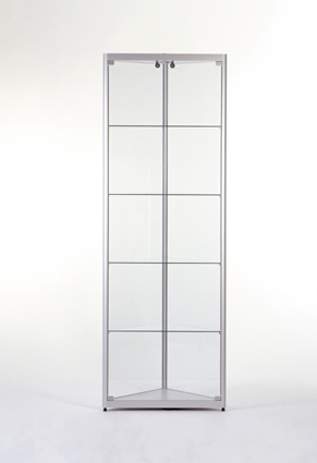 Aluminium hoekvitrine Essential 500H