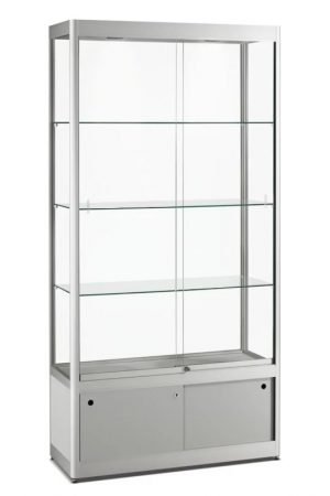 Aluminium vitrine met onderkast Essential 1000K