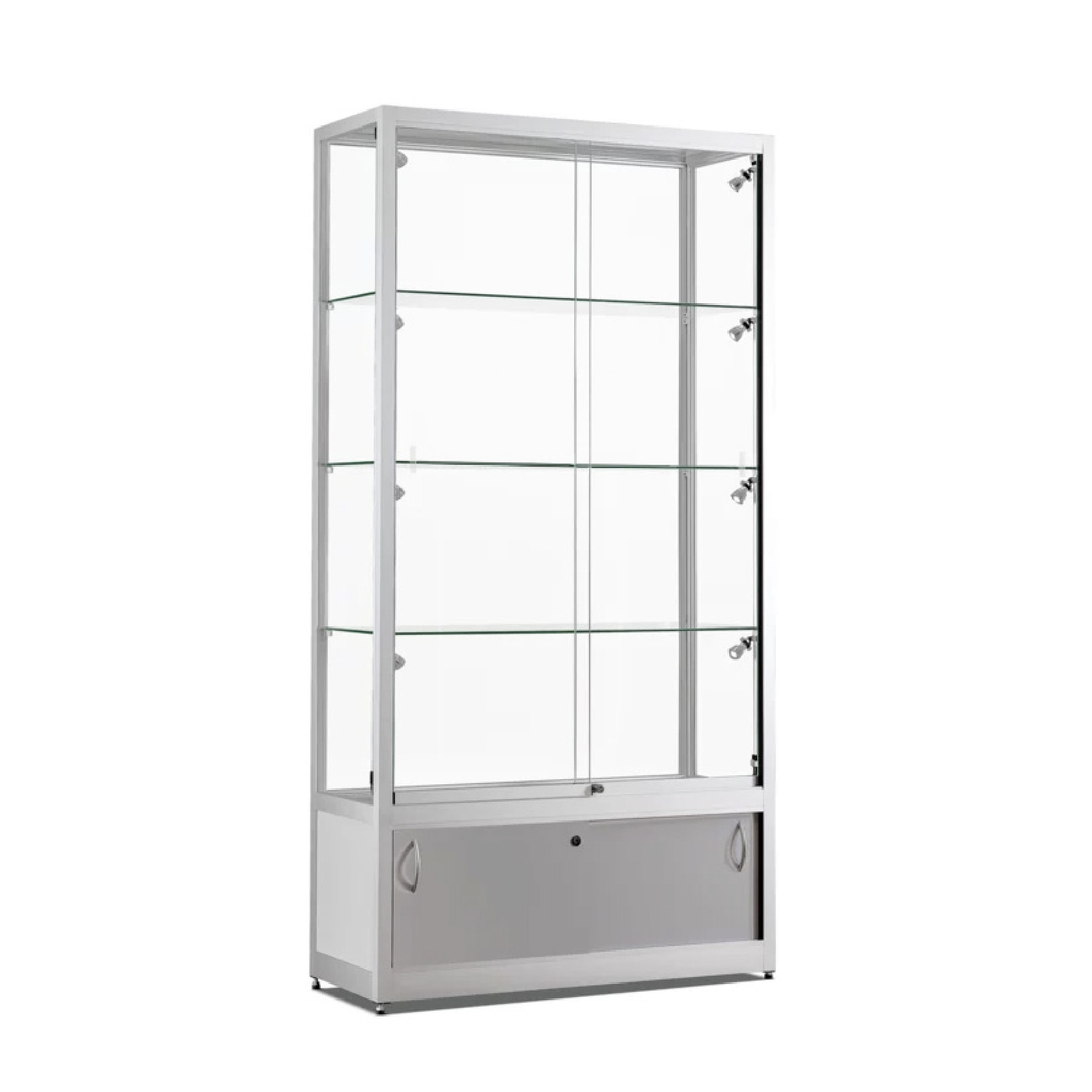 Aluminium vitrine met onderkast Highlight 1000K