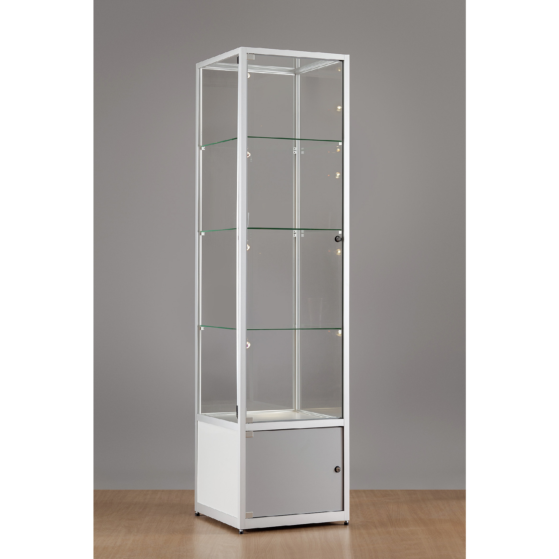 Aluminium vitrine met onderkast Highlight 500K