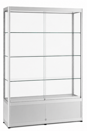 Aluminium vitrine met onderkast Essential 1200K