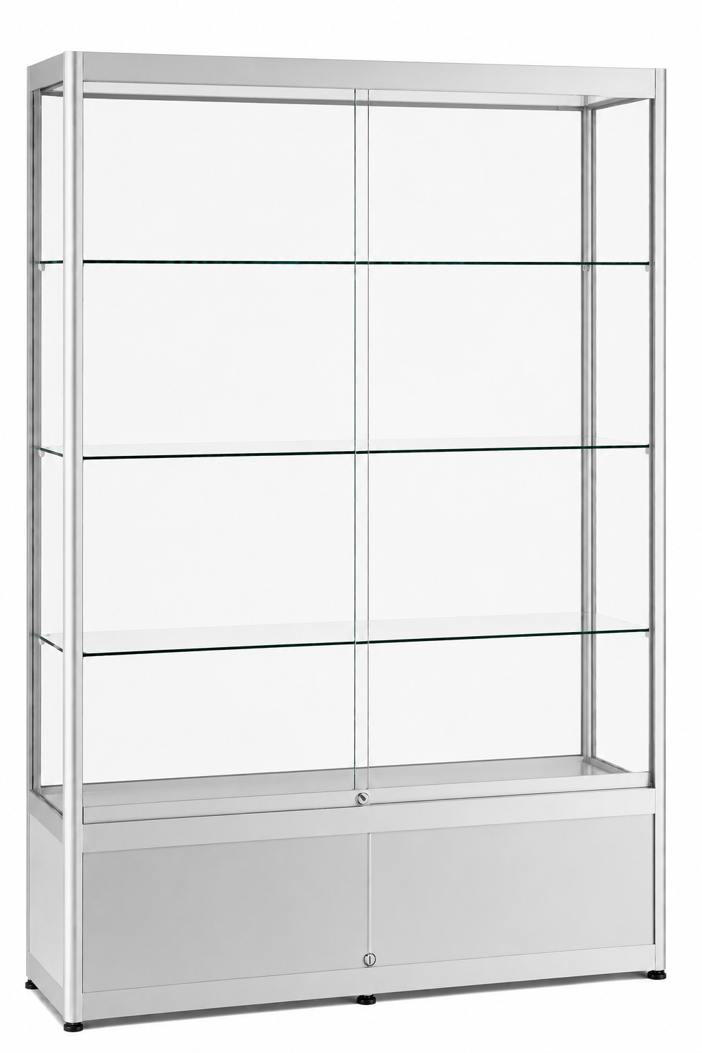 Aluminium vitrine met onderkast Essential 1200K