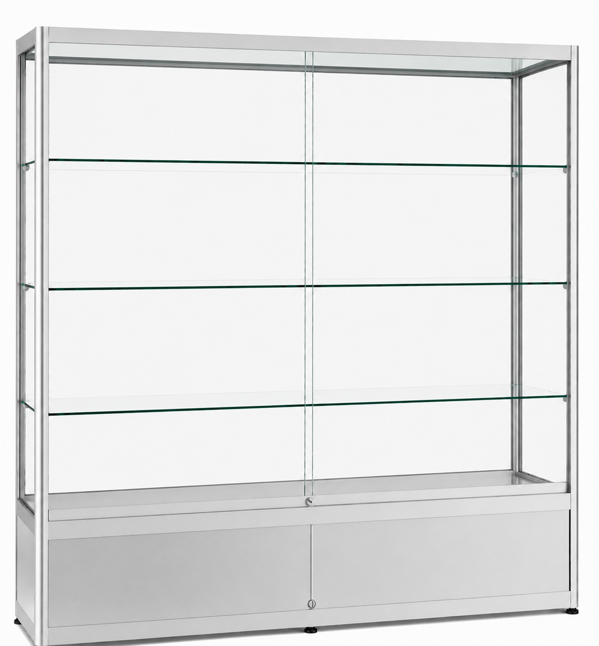 Aluminium vitrine met onderkast Essential 1500K