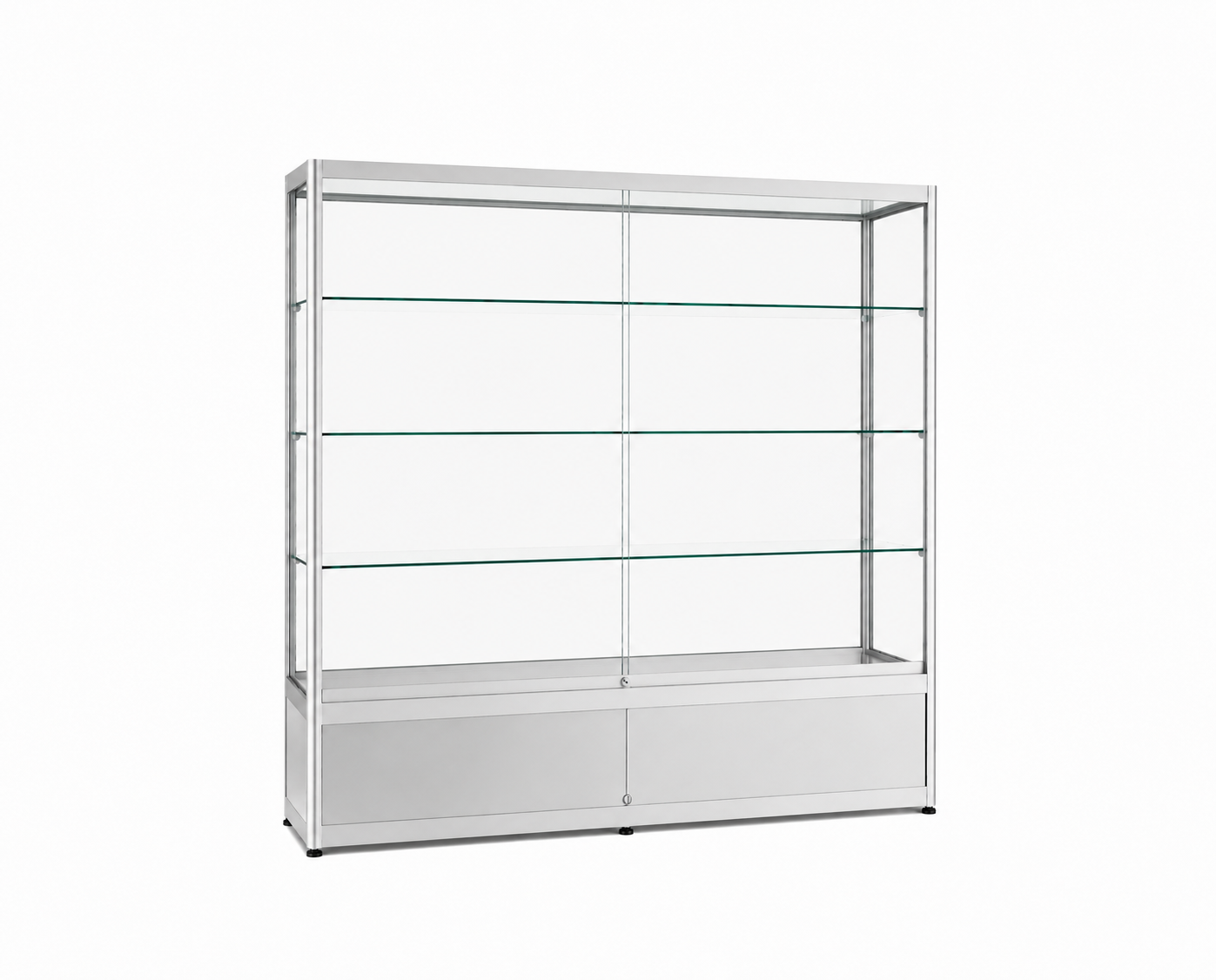 Aluminium vitrine met onderkast Essential 1400K