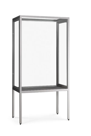 Aluminium vitrine Presentation 600 op poten