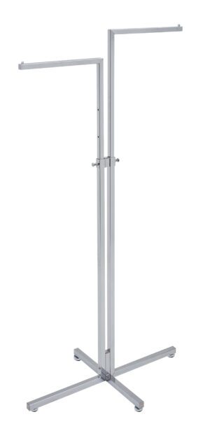 Dubbelarmig kledingrek 08760C - Chroom